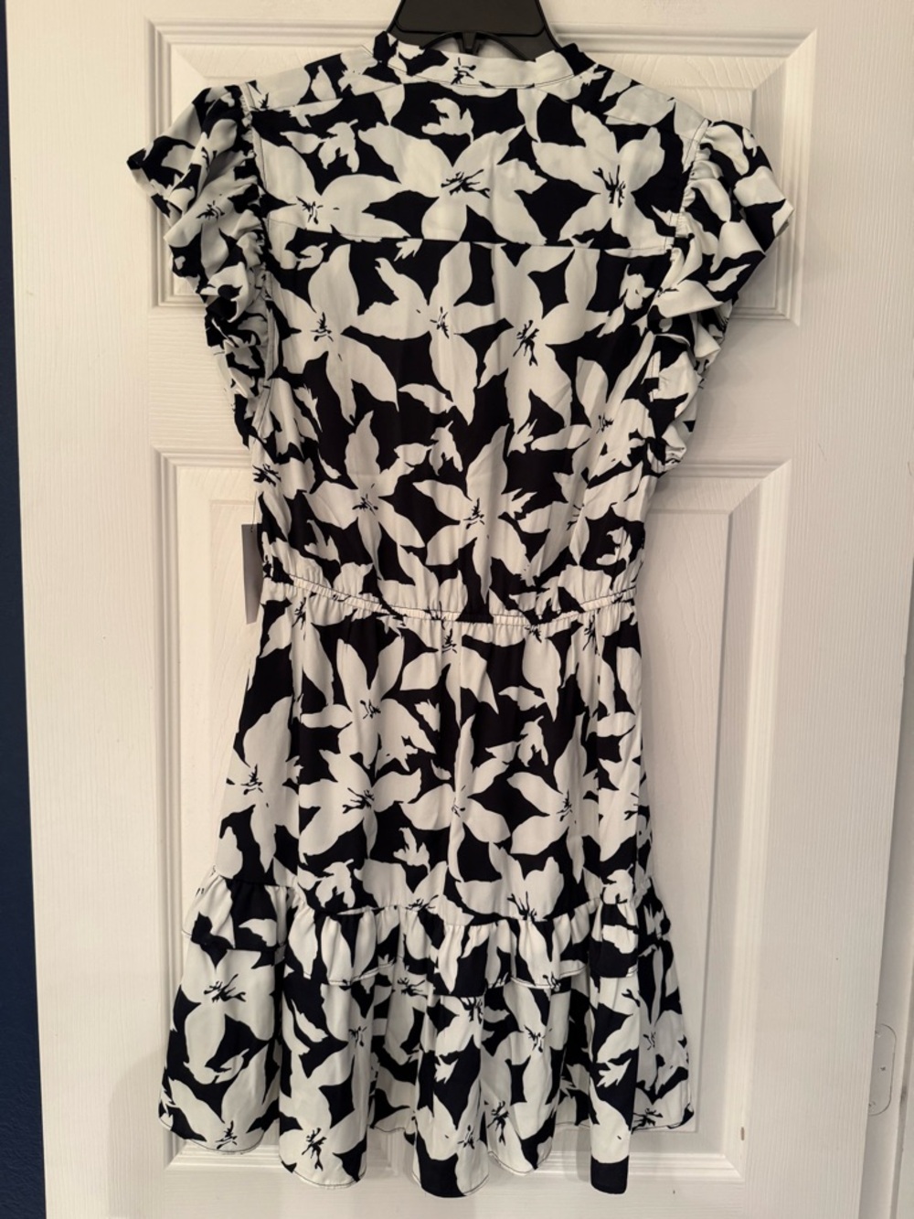 Joie Krystina Ruffle Trim Floral Dress Deep Sea Women’s Blackish Blue Size XS - Picture 6 of 14